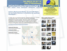 Tablet Screenshot of monteure-in-hamburg.de